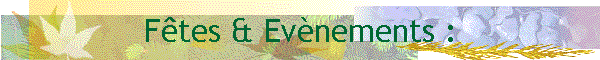 Ftes & Evnements :