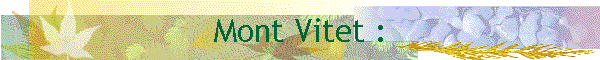 Mont Vitet :